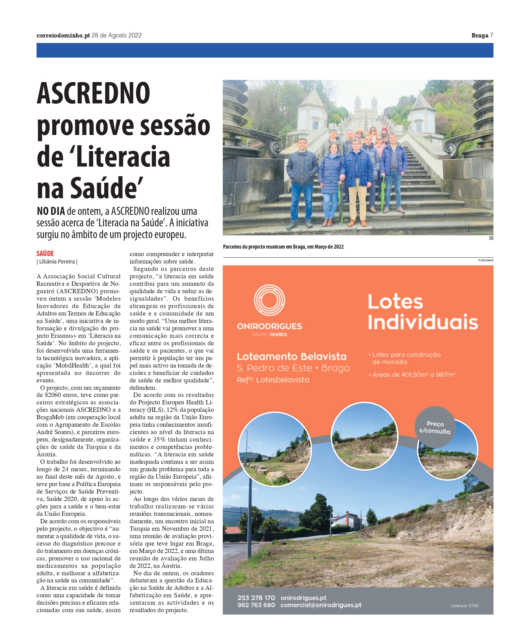 ASCREDNO Promove Sessões de Literacia na Saúde